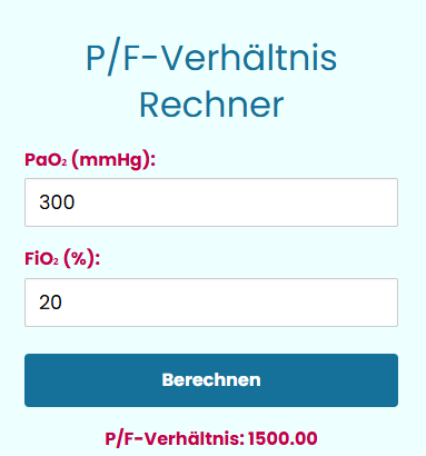 pao2 fio2 rechner