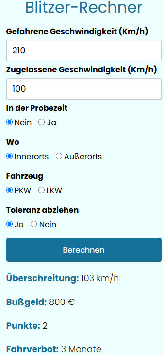 blitzer rechner