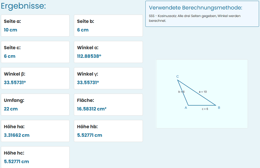 Dreieck Rechner